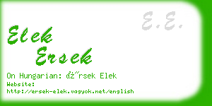 elek ersek business card